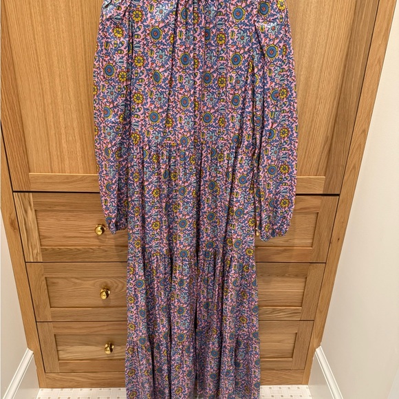 BODEN Mutton Sleeve Maxi Dress in Cherry Blossom - Picture 3 of 6